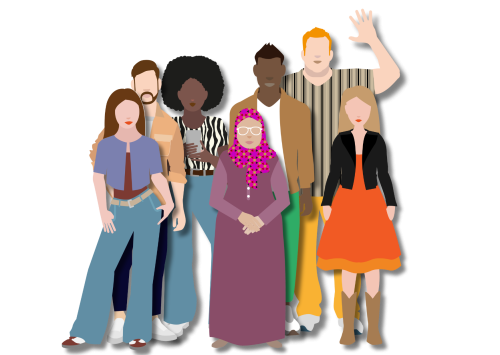 Afbeelding van groep personen