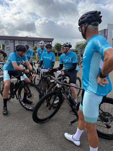 Deelnemers voor de start 